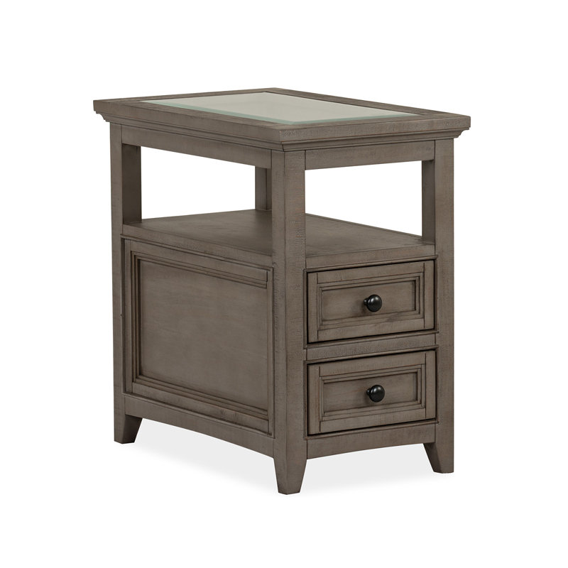 Randell Glass Top 2 - Drawer End Table
