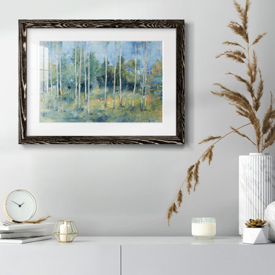 Vue sur la forêt I - Tableau encadré sous verre acrylique, grand format, idéal pour le salon