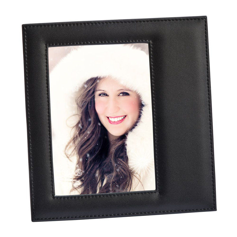 Cadre photo en cuir Pickell, 4 po x 6 po