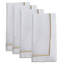 Odelle Embroidered Line Design Dinner 4 Piece Napkin Set-583057553