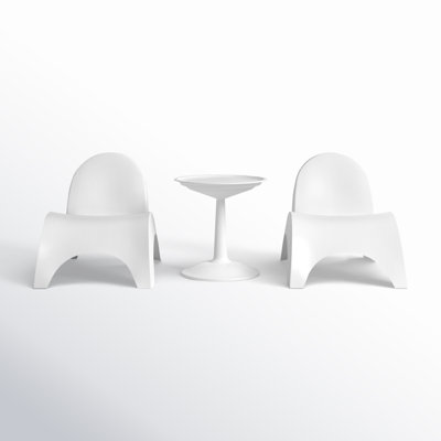 Ameswood Plastic Chaise Lounge Set with Table
