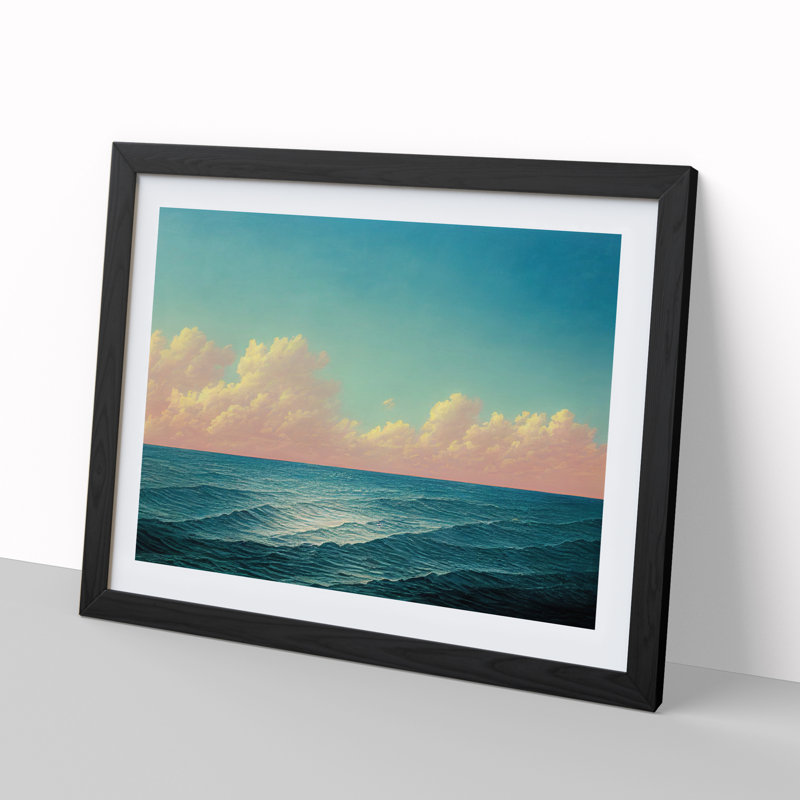 Clouds Above The Sea - Framed Print, Black, 46cm H x 64cm W x 2cm D