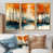 Toile avec cadre flottant or