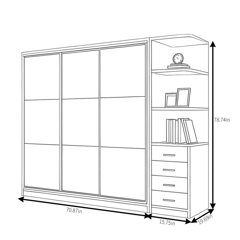 Raylah, 78.74" H x 70.87" W x 19.69" D