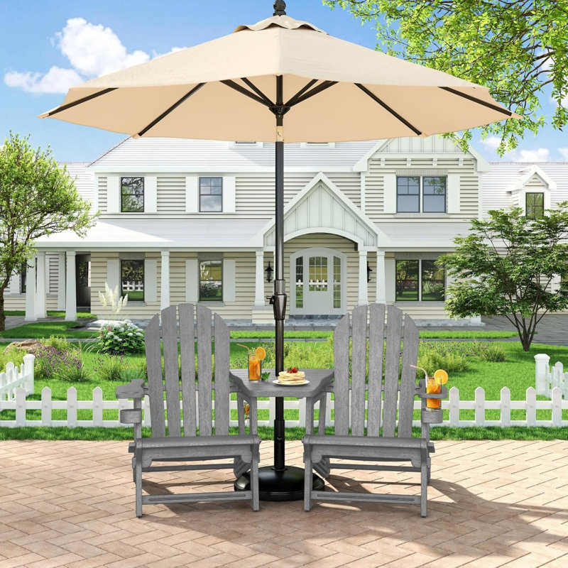 Ensemble de 2 chaises Adirondack (gris)