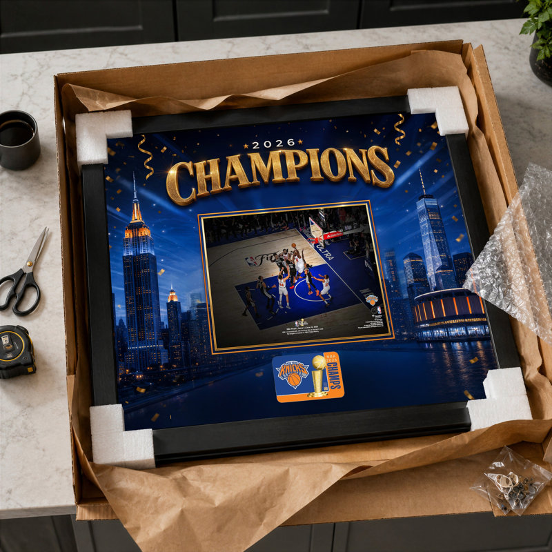 OG Anunoby New York Knicks Game 4 - Cadre photo doré encadré avec cadre photo 22 x 18 po