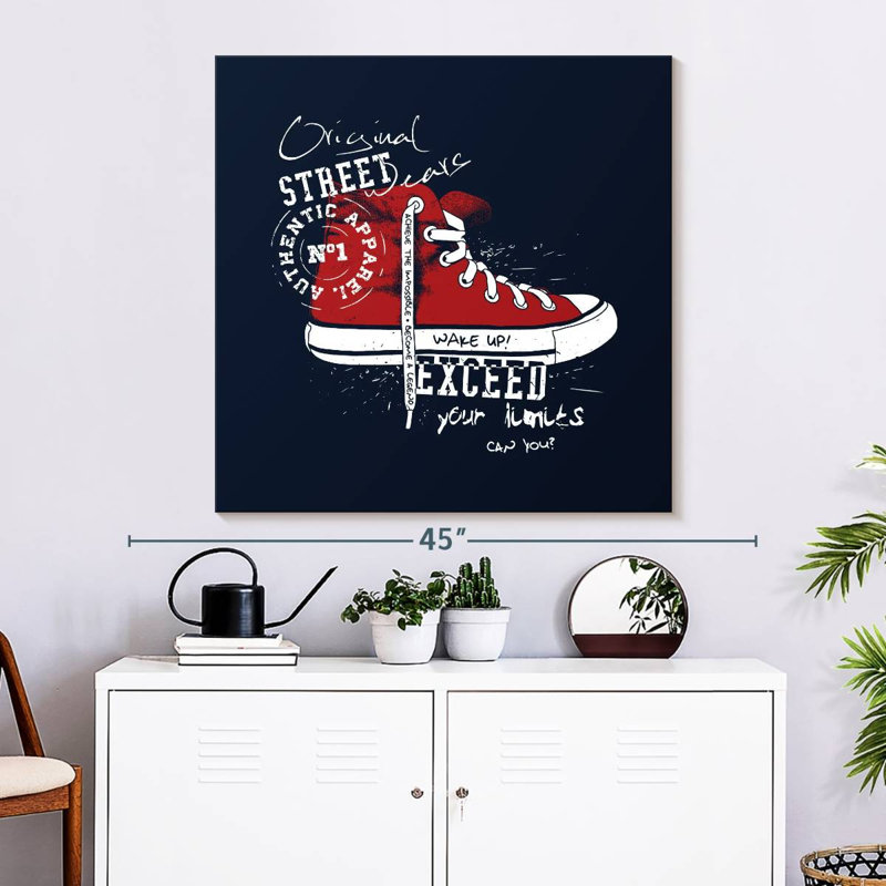 Tergel Sneaker Typography, 33" H x 33" W
