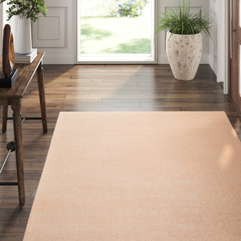 Filtered Out Wool Area Rug in Blush, Rectangle 8' x 10'