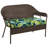 44" x 18" Contoured Outdoor Wicker Bench Cushion-1296022371
