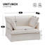 Fauteuil d'appoint surdimensionné en chenille confortable avec deux ports de chargement et coussins décoratifs-133994328