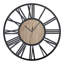 Brandan 15.74cm Metal Wood Decorative Wall Clock with Roman Numerals