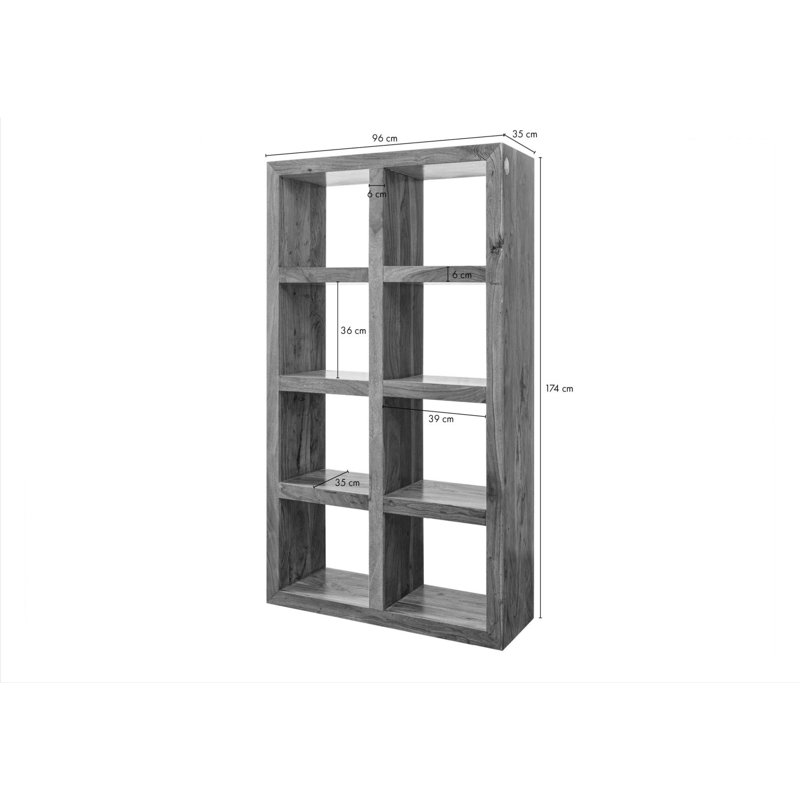 Oxford 174cm H x 96cm W Solid Wood Standard Bookcase, Nougat