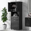 Armoire de rangement haute avec panier à linge-677947237