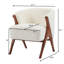Chaise d'appoint rembourrée avec pieds en bois massif, fauteuil demi-tonneau-443837743
