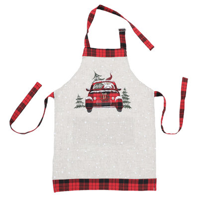 Christmas Plaid Childrens Apron