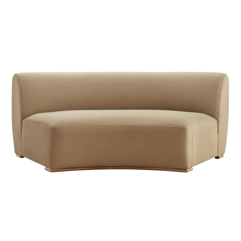 Causeuse modulaire courbée Ruslan, Taupe