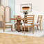 Ensemble de salle à manger extensible 5 pièces avec table et 4 chaises rembourrées Halie-215061090-215061103