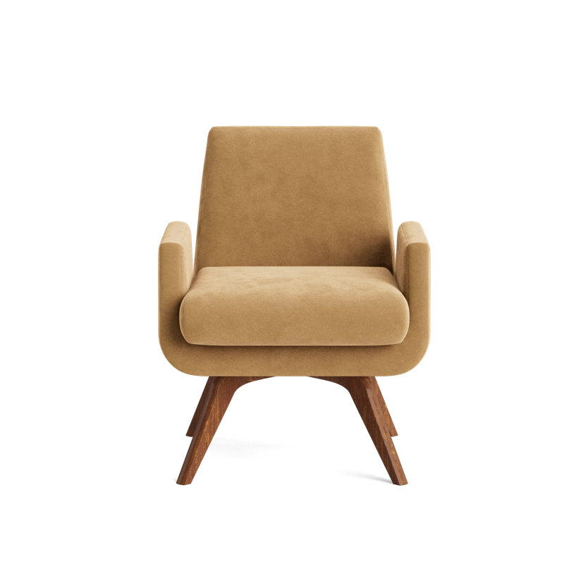 Loyd Accent Chair, Performance Velvet - Nutmeg
