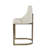 26"H Upholstered Counter Stool With Metal Base