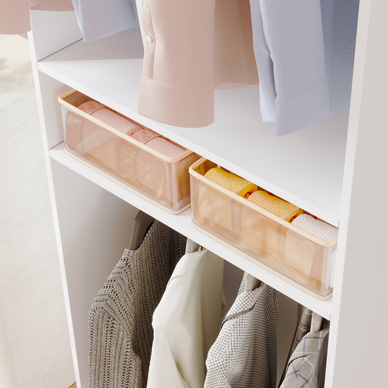 Système de rangement pour garde-robe 79 po avec deux zones de suspension, Blanc