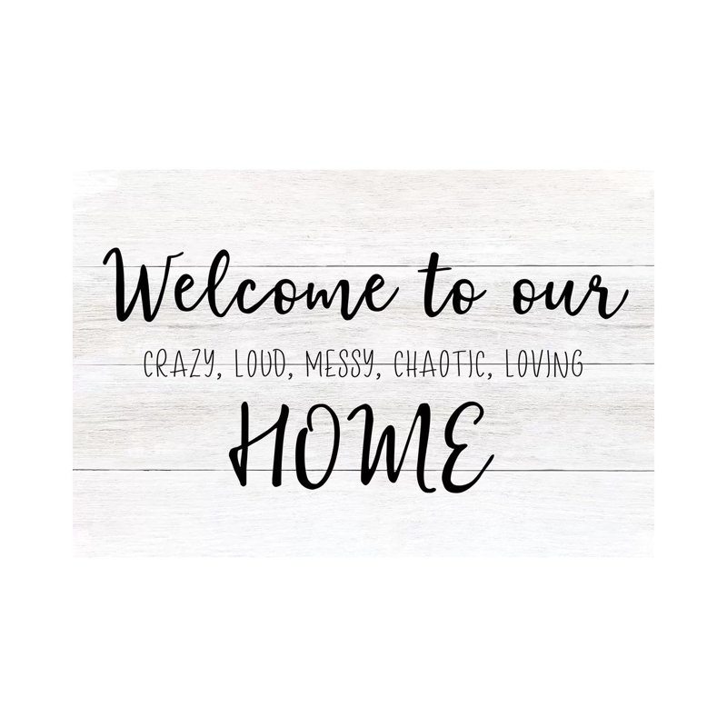 Welcome To Our Home by CAD Designs - Wrapped Canvas Gallery-Wrapped Canvas Giclée, 20.32 cm H x 30.48 cm W