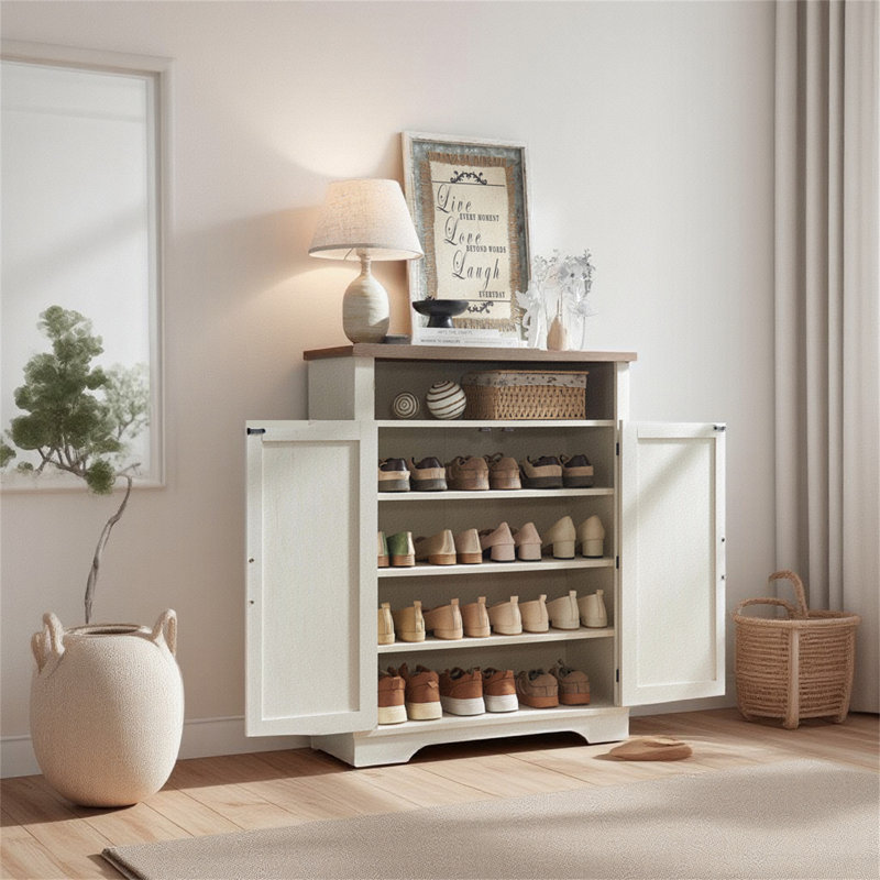 Armoire de rangement pour chaussures à 6 niveaux