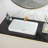 19" L x 12" W Semi-Recessed Vessel Sink Rectangular Above Counter Basin Drop-In Bathroom Sink-116864715