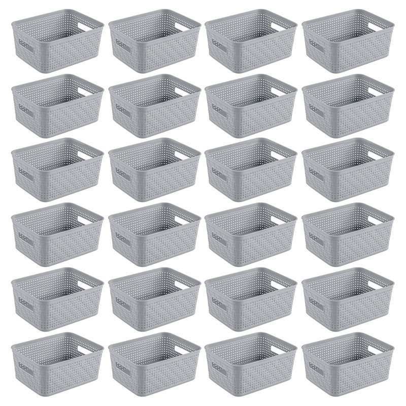 Plastic General Basket Set, 5.87 quarts, 24 Pack and Small