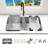 KBFmore Single Bowl Tight Radius Stainless Steel Kitchen Sink, 5 Pcs Sink Gadgets-89710334-89710333