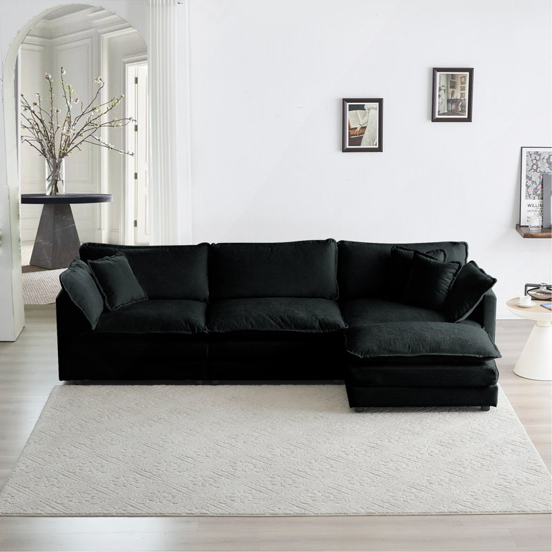 Canapé modulaire surdimensionné en forme de L avec repose-pieds réversible Free Combination Comfy Upholstery