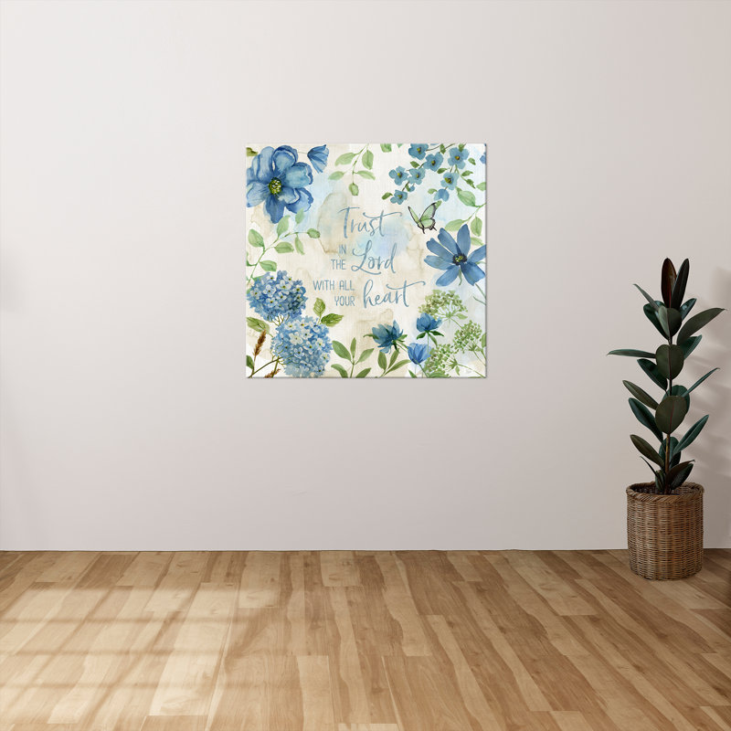 "Garden Blooms I" par Nan, reproduction sur toile, H 24 po x l 24 po x P 1,5 po