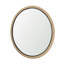 Miroir rond en bois noir avec jute Pinder