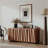 Mid-Century Sideboard with 3D Triangular Doors and Floating Base