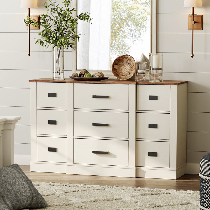 Laziza 9-Drawer Dresser, White