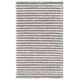 Cleodora Chevron Handmade Area Rug in Ivory/Dark Brown