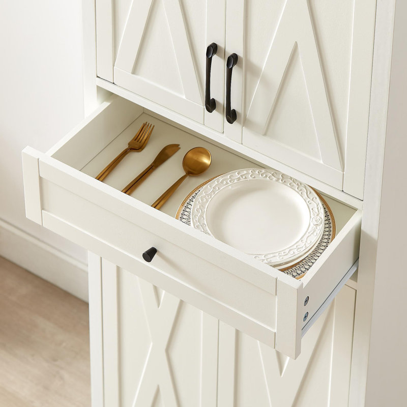 Armoire d'appoint 66 ", blanc, Blanc