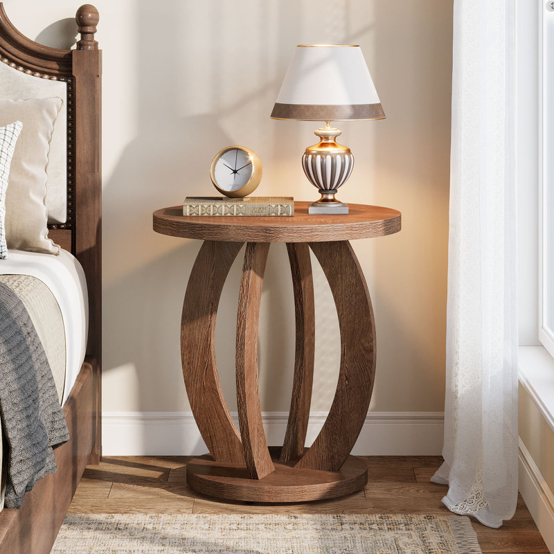 Table de chevet 24 po, Ensemble de 2, Brun