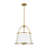 3-Light Modern Farmhouse Chandelier With Off-White Fabric Shade-1458685320