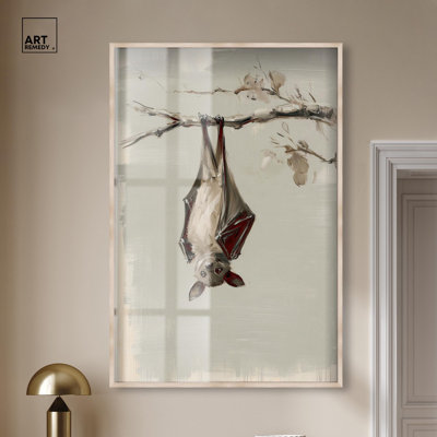 Décoration murale d'Halloween «Hanging Around Shadowbox» par Art Remedy, cadre blond, 36 x 54