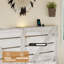 Structure de lit robuste en métal avec lattes de bois pour les chambres à coucher, aucun sommier requis-729531006