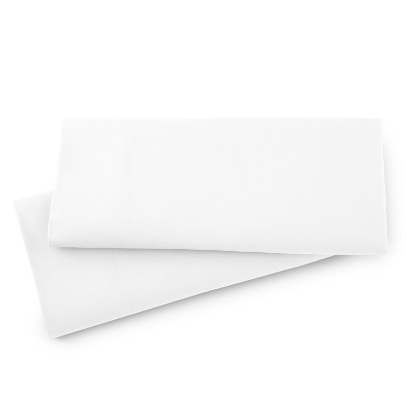 Deux taies d'oreiller en microfibre Eldon par Southshore Fine Linens, Taie d'oreiller taille très grand, Blanc brillant