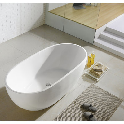 66.5'' x 31.5'' Freestanding Soaking Acrylic Bathtub