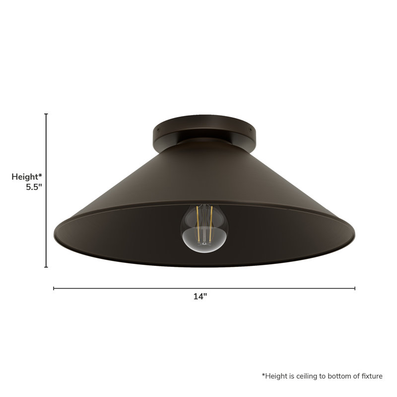 Hunter Skyflow Outdoor 1 Light 14 Inch Medium Flush Mount