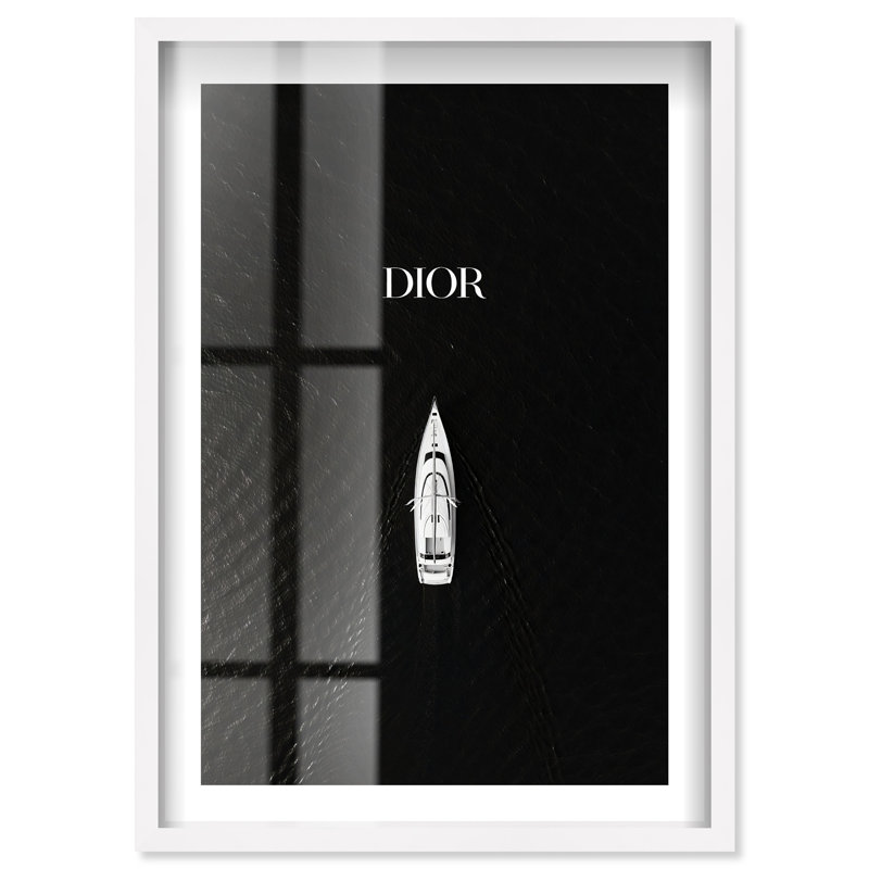 «Glam Dive Shadowbox» par Notoriart, H 46 po x l 31 po, Blanc