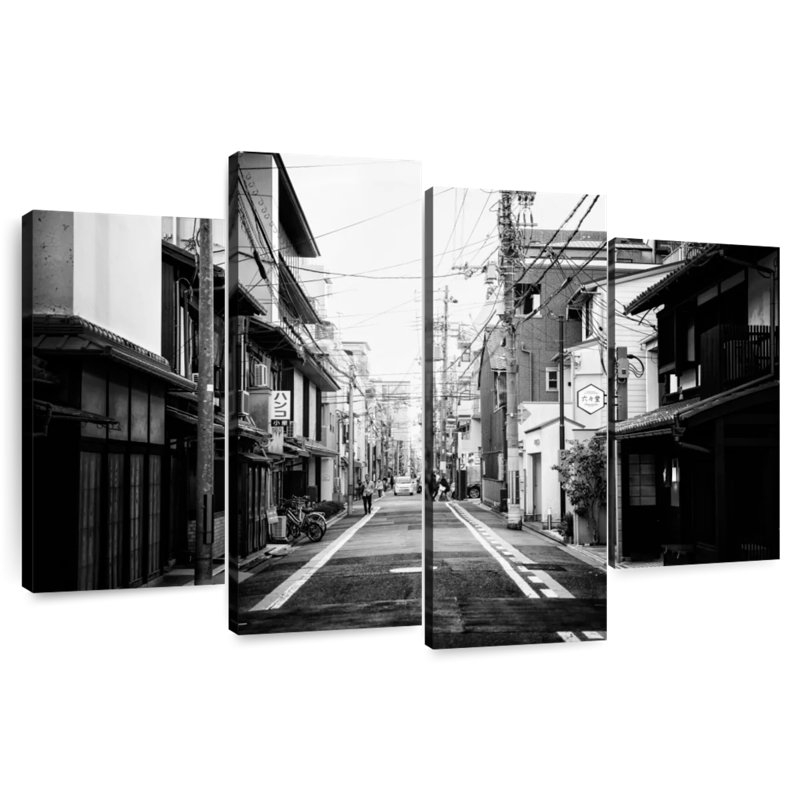 Scène urbaine Sirci au Japon, H 42 po x l 68 po