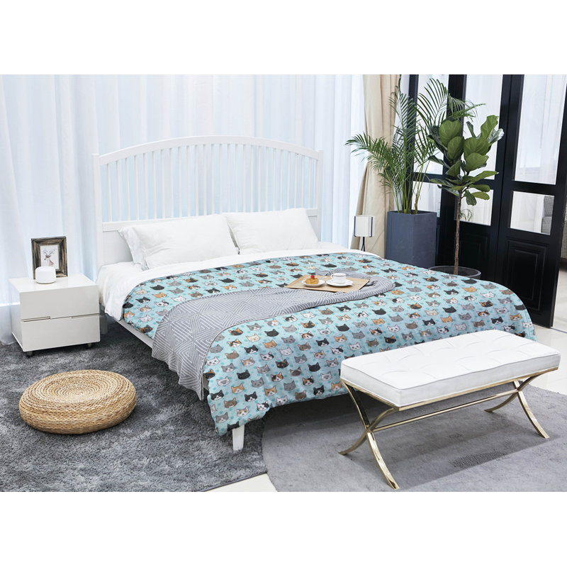Katelyn Elizabeth Polyester Comforter, Queen Comforter, Teal