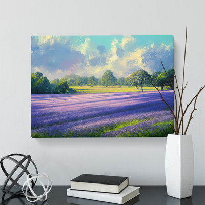 Unforgettable Bluebell Field - Wrapped Canvas Painting