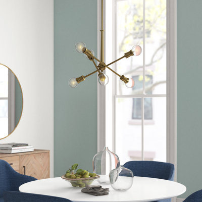 Lustre linéaire spoutnik moderne à 6 lumières Armstrong