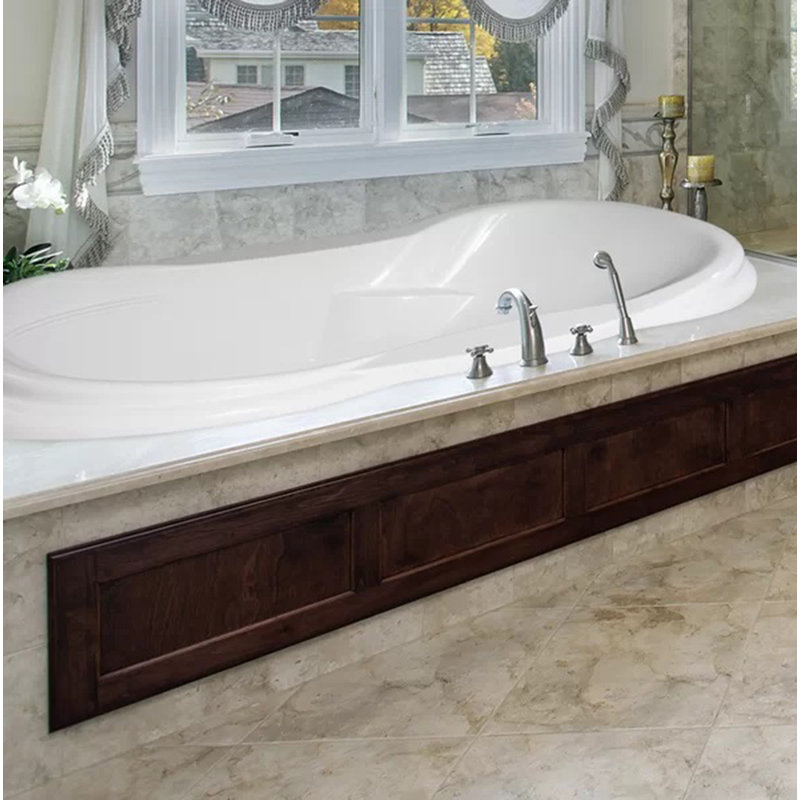 Vanessa 72.5'' L Air Bathtub, White, Satin Chrome