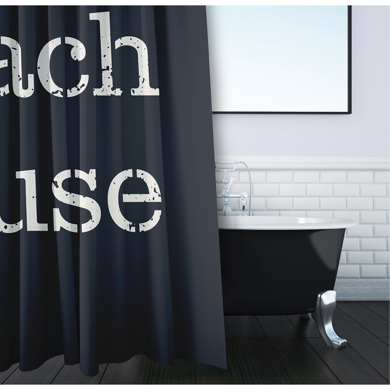 Rideau de douche simple, Bleu foncé